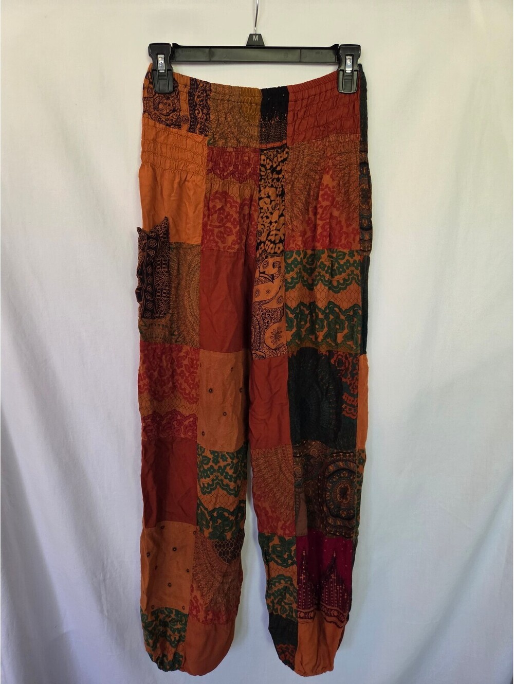 Aravay Women's One Size Patchwork Bohemian Harem Pants